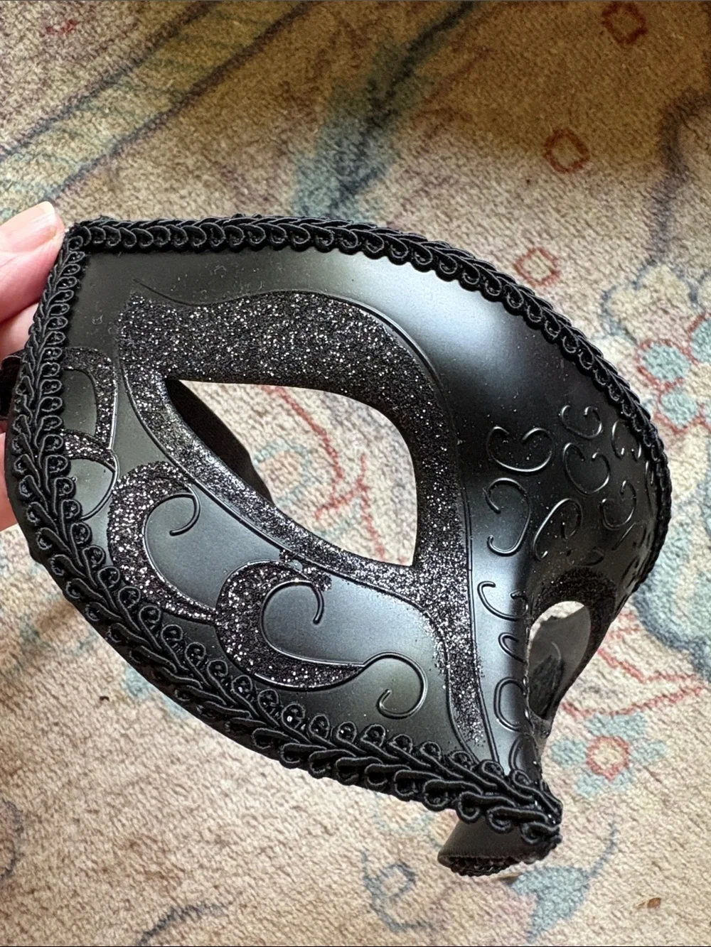 NWT Black Venetian Masquerade Mardi Gras Couples Masks